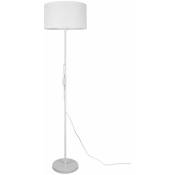 Lampe sur pied design ronde lampe sur pied textile blanc éclairage de chambre à coucher