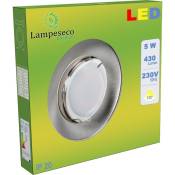 Lampesecoenergie - Spot Led Encastrable Complete Alu Brossé Lumière Blanc Neutre 5W eq.50W ref.787