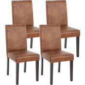 Lot de 4 chaises de séjour Littau simili-cuir, aspect