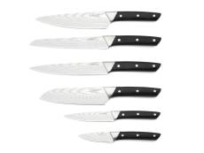 Lot de 6 couteaux en inox noir