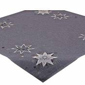 Nappe de table Étoile gris, 85x85 cm carré, pour