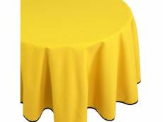 Nappe ovale 180x350 cm diabolo jaune curcuma traitement teflon