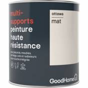 Peinture haute résistance multi-supports GoodHome blanc Ottawa mat 0 75L
