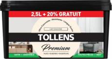Peinture Tollens premium murs boiseries et radiateurs lait d'avoine mat 2 5L +20% gratuit