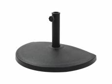 Pied base socle demi-rond de parasol résine diamètre 38 et 48 mm 15 kg noir helloshop26 2202093