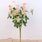 Rhafayre - 4 Bouquets Petits Roses Artificiel en Soie,