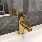 Robinet de lavabo de salle de bain Doré 130x176 mm - Fimei