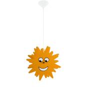 Suspension chambre d'enfant soleil lampe suspendue soleil lampe enfant suspension, bois jaune, 1x E27, DxH 38x110 cm Eglo 94142