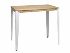 Table mange debout lunds 60x110x110cm blanc-vieilli. Box furniture CCVL60110108 BL-EV