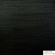 Tissu uni gaufré - Noir - 1.3 m