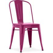Tolix Style - Chaise de salle à manger en acier - Design industriel - Nouvelle édition - Stylix Mauve - Acier - Mauve