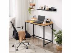 Vasagle bureau, table, poste de travail, petite taille, 100 x 50 x 75 cm, pour bureau, salon, chambre, assemblage simple, métal, style industriel,