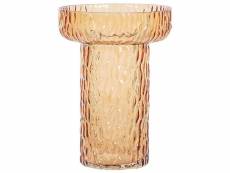 Vase à fleurs en verre 20 cm orange platania 346604