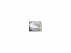 Vasque à poser ronde en céramique blanche - d 36.5 cm - gamme maja