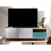 Vente-unique.com - Meuble TV BICA - 2 portes - Multicolores