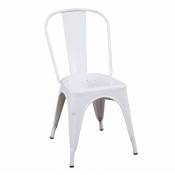 Ventemeublesonline - chaise lank industrielle blanc