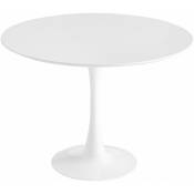 Ventemeublesonline - table ronde ibiza white Ø120