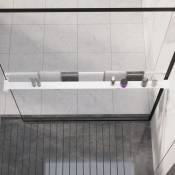 Vidaxl - tagère de douche de paroi de douche à l'italienne Blanc 115 cm