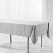 1001kdo - Nappe rectangle polyester Jacquard Damasse Maillon Gris 140 x 300 cm