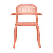 2 Chaises d'extérieur en aluminium orange mandarine