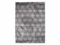 Armoni - tapis à poils courts à motifs losanges gris 133x190