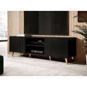 Bestmobilier - Sanna - meuble tv - 150 cm - style contemporain - noir - Noir