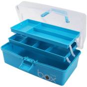 Boîte à Médicaments Multicouches Bleu Boîte de Rangement en Plastique Boîte de Rangement en Plastique Portable Boîte de Rangement pour Papeterie