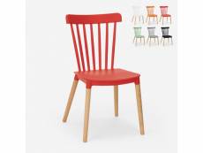 Chaise de cuisine restaurant extérieur design moderne en polypropylène bois lys AHD Amazing Home Design