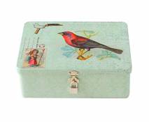 Créatif Boite de Rangement Carte Boîtes Carte postale avec la serrure, Birdy