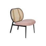 Fauteuil lounge en cannage - Spike - ZUIVER - Rose