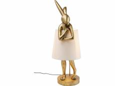 "lampadaire animal lapin doré 88cm"