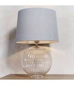 Lampe de table Jemma Acier Verrettes transparente 1 ampoule 34cm
