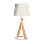 Lampe design en bois blanc
