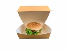 Large boite bio à hamburger 16x16cm - lot de 50 - sdg - - carton biodégradable 160x160x90mm