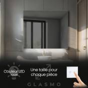 Miroir led Lumineux 50x50 cm Ivy - Carré Rectangulaire de Salle de Bain Mural avec éclairage Blanc Froid 7000K