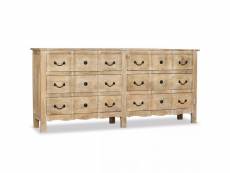 Moderne armoires et meubles de rangement famille vilnius buffet bois de manguier massif 200 x 40 x 90 cm