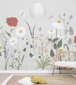 papier peint panoramique fleur sauvage 4m x 2,48 m