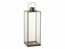 Paris prix - lanterne design en verre "filona" 56cm bronze