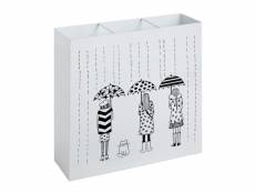 Paris prix - porte-parapluies design "motif" 50cm blanc laqué