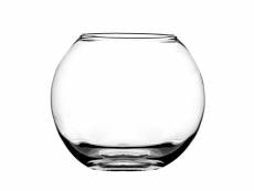 Petit vase boule en verre transparent