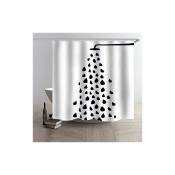 Rideaux de douche avec crochets, rideau de salle de bain imperméable et anti-moisissure 180x180cm