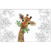 Set de table blanc girafe 43 cm