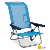 Solenny Chaise plage-lit positions en aluminium et