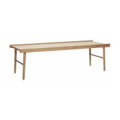 Table basse avec rebords en bois naturel - Hübsch