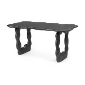 Table d'appoint en aluminium noir 100 x 50 cm Dal -