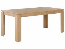 Table de salle à manger effet bois clair 180 x 90 cm viton 251821