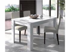 Table de salle à manger extensible, couleur blanc brillant, dimensions 140 x 78 x 90 cm 8052773796484