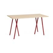 Table haute en chêne et acier rouge 180cm Loop Stand - Hay