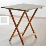 Table pliante Formica en chêne blanchi 60x90 cm