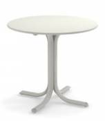 Table ronde System / Ø 80 cm - Emu blanc en métal